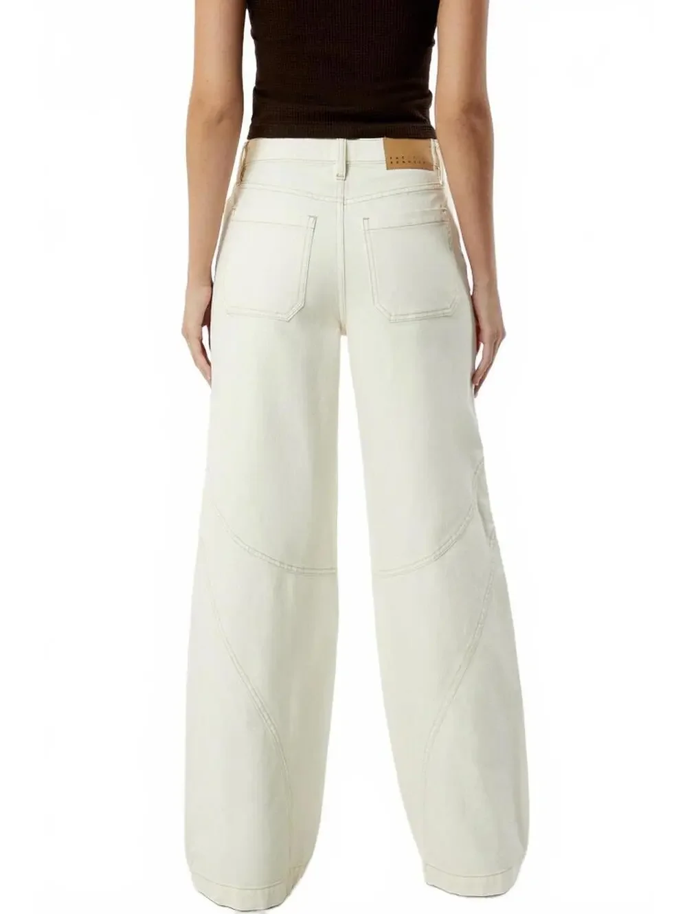 Pacsun Jessie Off White Cowboy High Waisted Baggy Jeans Size 25